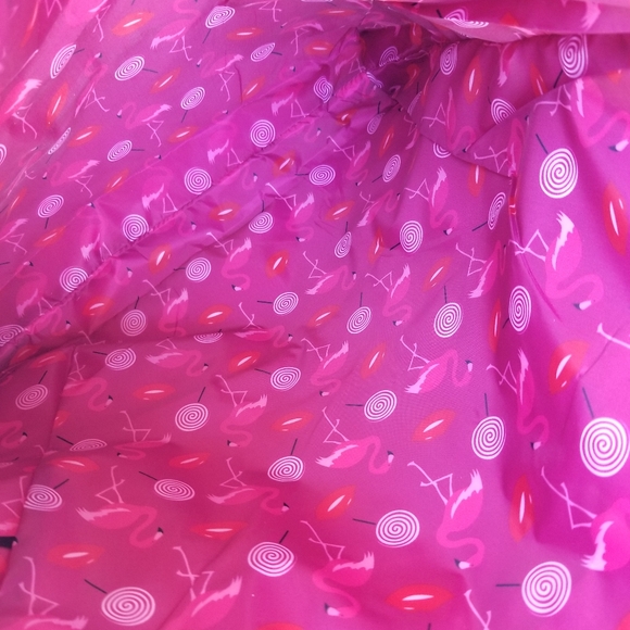 Lancome Makeup Orange and Pink Lined Large Canvas Tote Bag - Picture 4 of 12